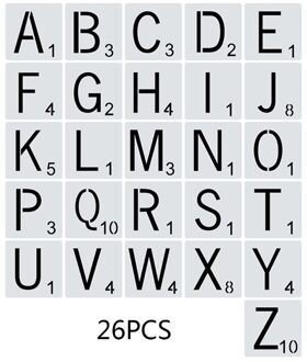 26 Stks/set Alfabet Letters Stencils Tekening Template Diy Schilderen Scrapbooking 32CB