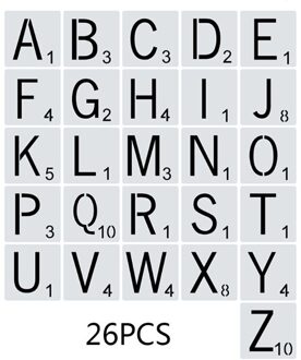 26 Stks/set Alfabet Letters Stencils Tekening Template Diy Schilderen Scrapbooking 32CB