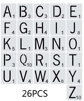 26 Stks/set Alfabet Letters Stencils Tekening Template Diy Schilderen Scrapbooking 32CB