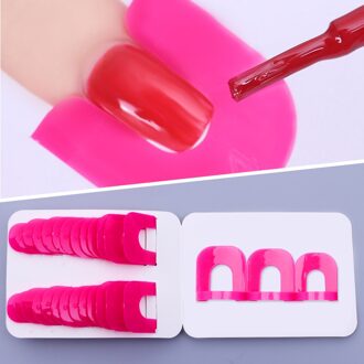 26 Stks/set Creatieve Morsbestendig Vinger Cover Nagellak Mallen Shield #25683