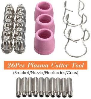 26 stuks Plasmasnijder Verbruiksartikelen Kit SG-55 AG-60 WSD-60P Snijbrander Tip Nozzle Medeplichtige Set