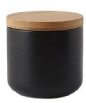 260 Ml 800 Ml 1000 Ml Nordic Stijl Verzegeld Keramische Opslag Pot Voor Specerijen Tank Container Met Deksel Fles Koffie thee Snoep Keuken zwart S