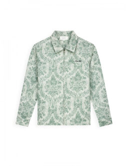26010202 14 heren overshirt - flower zipped Groen - L
