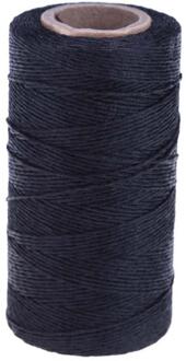 260M 1Mm 150D Lederen Gewaxt Draad Koord Voor Diy Handwerk Tool Naaien Platte Wax Lijnen Draad Lederen Stiksels threads zwart