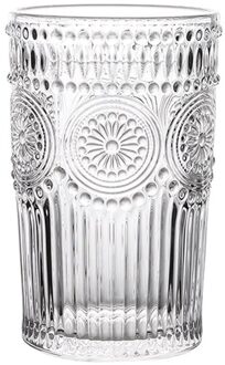 260Ml/380Ml Nordic Vintage Zon Bloem Reliëf Wijn Bril Glazen Beker Wijnglas Water Beker Koud Drankje Glas cups 1 B 380ml