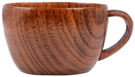 260Ml/8.8 Oz Natuurlijke Jujube Bar Houten Cups Mokken Met Handgreep Koffie Thee Melk Reizen Wijn Bier Mokken
