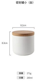 260Ml/800Ml/1000Ml Verzegelde Keramische Opslag Pot Voor Specerijen Tank Container Voor Eten Met Deksel fles Koffie Thee Caddy Keuken S wit