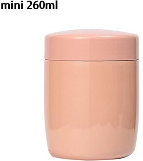 260Ml Draagbare Lunch Cup Roestvrij Staal Water Cup Voor Ontbijt Lekvrije Reizen Fles Cup Geïsoleerde Mok Voor office Home roze 260ml