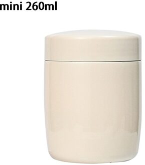 260Ml Draagbare Lunch Cup Roestvrij Staal Water Cup Voor Ontbijt Lekvrije Reizen Fles Cup Geïsoleerde Mok Voor office Home wit 260ml