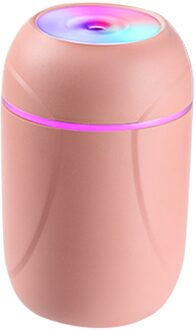 260Ml Mini Luchtbevochtiger Kleurrijke Nachtlampje Desktop Draagbare Aroma Olie Diffuser Mist Maker Voor Car Home Office Roze