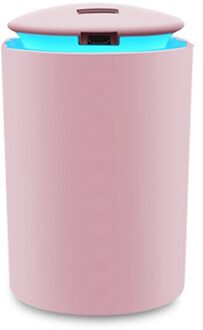 260Ml Mini Luchtbevochtiger Ultrasone Aroma Essentiële Olie Diffuser Draagbare Home Auto Mist Maker Fogger Kleurrijke Led Night Lamp roze