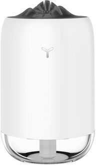 260Ml Mini Usb Luchtbevochtiger Essentiële Olie Diffuser Aroma Diffuser Met Led Air Verdamper Voor Familie Auto Kantoor wit