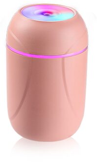 260Ml Ultrasone Auto Luchtbevochtiger Aroma Essentiële Olie Diffuser Thuis Usb Fogger Mist Maker Met Led Night Lamp roze