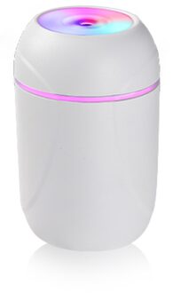 260Ml Ultrasone Auto Luchtbevochtiger Aroma Essentiële Olie Diffuser Thuis Usb Fogger Mist Maker Met Led Night Lamp wit