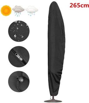 265 Cm Deluxe Outdoor Banaan Paraplu Cover Tuin Patio Cantilever Parasol Beschermhoes Met Rits Waterdicht Stofdicht