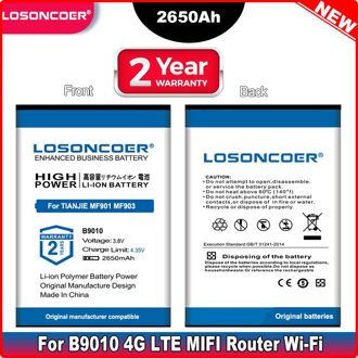 2650Mah Batterij Voor ES-M5 Model B9010 N710 4G Lte Mifi Router Wifi Lte Wifi Draagbare Wifi Batterij Draadloze router Batterij