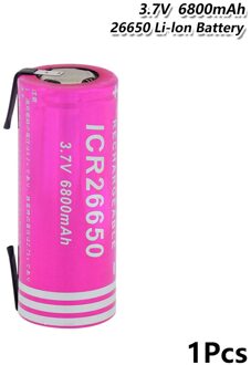 26650 Lithium Batterij Oplaadbare Batterij 3.7V ICR-26650 6800Mah Li-Ion Batterij Voor Power Tool Torch Batterijen