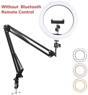 26Cm Led Ring Licht Met Lange Arm Stand Selfie Lamp Dimbare Fotografie Verlichting Kit Voor Live Tiktok Telefoon Clip opvouwbare Houder enkel en alleen Ring licht Kit