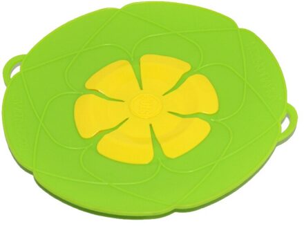 26Cm Pan Deksel Siliconen Pan Deksels Met Pannen Splash Voorkomen Kokend Stof Pannen Deksel Bloem Wok Pan Deksel siliconen Pan Covers groen