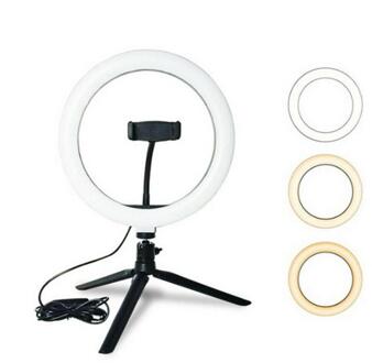 26Cm Ring Licht Met Stand Camera Led Selfie Licht Ring Voor Iphone Statief En Telefoon Houder Voor Yutube Tik tok Video Fotografie