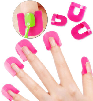 26Pcs Anti Overloop Stok U Type Nail Art Tool Nagellak Protector Clip Manicure Hulpmiddel Om Polijsten Zonder mess-Roseo