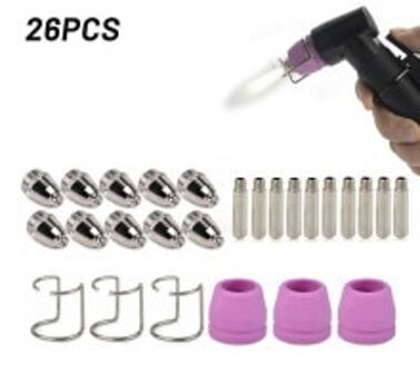 26Pcs Plasma Cutter Tip Elektroden & Nozzles Kit Verbruiksartikelen Accessoires Voor Ag-60 SG-55 WSD-60 Plasmasnijder Lassen tool