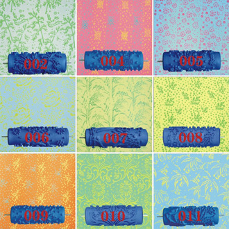 27 Patterns Wall Decoration Paint 5" Rubber Roller Brush Head Without Painting Tools Wallpaper Home Room Painting Machine 02-29