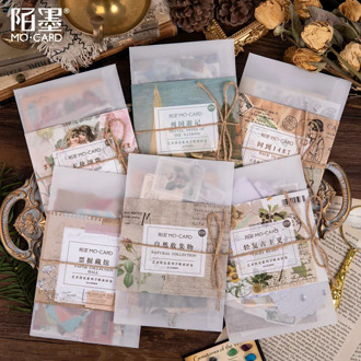 27 pcs/pack Retro Floriography Bulleto Journal Decorative Stickers Adhesive DIY Decoration Diary Plants magazine Label Stickers