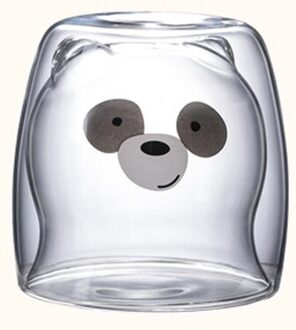 270 Ml Dubbele Koffiekopje Hoge Borosilicaatglas Koud Drankje Cup Drink Cup Schattige Beer Glas Melk Glas Melk thee Glas