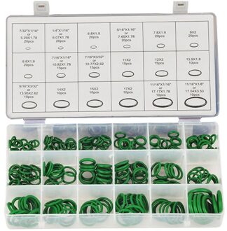270 Stks/set Rubber O Ring Kit Washer Seals Waterdichtheid Assortiment Voor Car Airconditioning Compressor Met 18 Grid Plastic