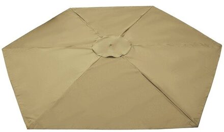 270Cm 6 Botten Waterdichte Luifel Anti Uv Tuin Parasol Luifel Cover Outdoor Paraplu Cover Canopy Patio Luifel Zon Zon onderdak licht koffie