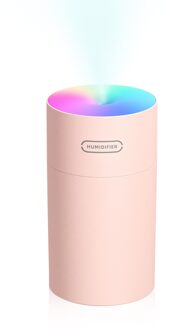 270Ml Mist Luchtbevochtiger Aroma Diffuser Draagbare Kleurrijke Nachtlampje Stille Automatische Uitschakeling Luchtbevochtiger Usb Luchtbevochtiger Olie Diffuser Roze