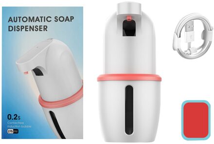 275Ml Automatische Schuimende Dispenser Wall Mounted Touchless Usb Schuim Container Keuken Wc Intelligente Sensor Zeepdispenser 01