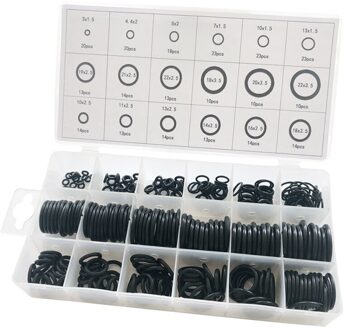 279Pcs O-Ring Rubber Pakking Classificatie Black O-Ring Seal Set Nitril Pakking Auto Pakking