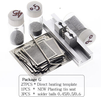 27Pcs Bga Sjablonen Sik Tin Armatuur Tin Soldeer Bal Solderen Gereedschap Bga Reballing Station Jig Kit Package G