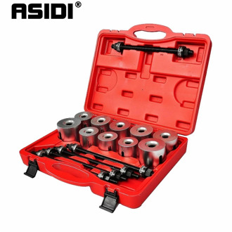 27PCS Set Aluminium Alloy Car Bushings Bearing Disassembly Tools Iron Sets Rubber Sleeve Extractor Chassis Press Pull Sleeve Kit