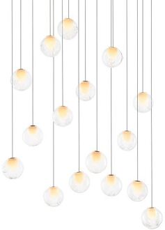 28.16 Random Hanglamp - Transparant - Vierkante plafondkap