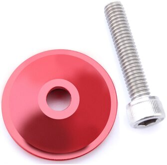 28.6Mm Algemene Aluminiumlegering Headset Top Cap Schroef Voor Mountain Snelweg Fiets (Zwart) rood