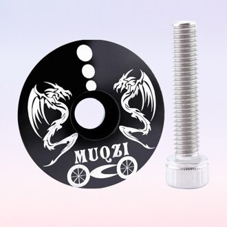 28.6Mm Algemene Aluminiumlegering Headset Top Cap Schroef Voor Mountain Snelweg Fiets (Zwart)