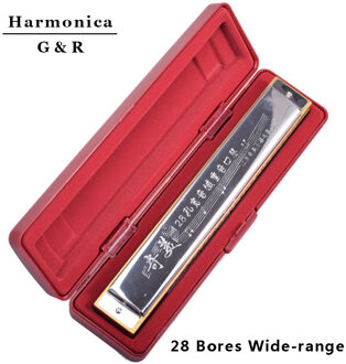 28 Boringen/Gaten Octaaf-Tuned Harmonica Houtblazers Muziek Instrument Voor Beginners / Kids C Key Kinderen speelgoed Met Case