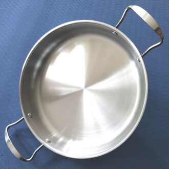 28 cm Europese dubbele handvat koekenpan. multifunctionele pan met magnetische verdikking platte. inductiekookplaat van staal handvat.