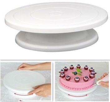 28 cm keuken cake decorating icing draaibareuitwerppijp cake stand wit plastic fondant bakken tool diy