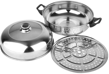 28 Cm Rvs Double-Layer Stoomboot Multifunctionele Soeppan Voor Gas Fornuizen Kookpot Rvs kookpot Inox