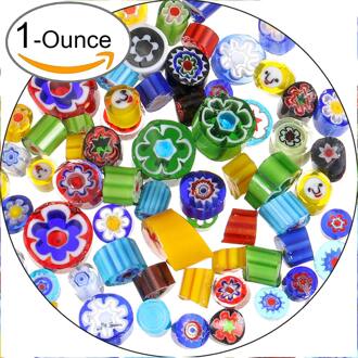 28 g/zak Gemengde Mooie Glas Kleurrijke Bloem Fusing Bril Magnetron Oven Accessoires voor DIY Craft Decoratie