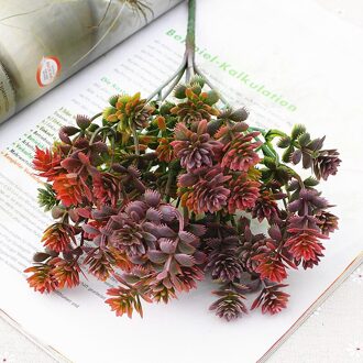 28 Hoofden Succulent Greens Boeket Flores Plastic Kunstmatige Bladeren Decoratie Nep Planten Tuin Room Decor