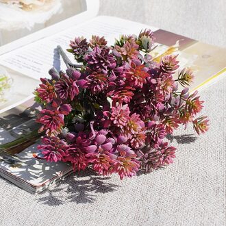 28 Hoofden Succulent Greens Boeket Flores Plastic Kunstmatige Bladeren Decoratie Nep Planten Tuin Room Decor