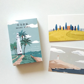 28 Pcs/Set Creative Travel Notes Lomo Card DIY Hand Painted Birthday Gift Card Message Card 52*80mm