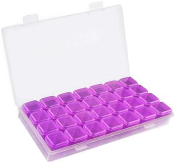 28 Roosters Pillendoos Houder Geneeskunde Box Organizer Storage Case Container Case Pillendoosje Splitters Sieraden Opslag