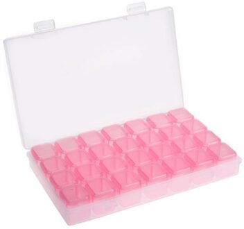 28 Roosters Pillendoos Houder Geneeskunde Box Organizer Storage Case Container Case Pillendoosje Splitters Sieraden Opslag