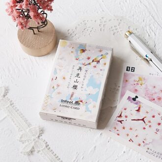 28 Sheets/Set Mooie Kersenbloesem Serie Lomo Card Mini Postkaart Wenskaart Kerstcadeaus